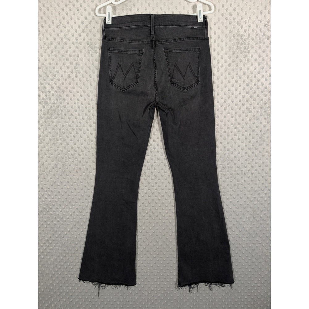Mother The Weekender Fray Jeans Women's 27x31 Black Gray Raw Hem Washed Denim - Picture 7 of 16